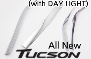 [ Tucson 2016 auto parts ] Chrome Front Bumper Molding(with Day Light) Made in Korea